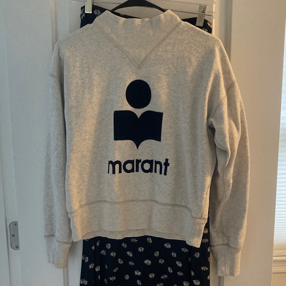 Isabel Marant Gray Sweatshirt with black Logo